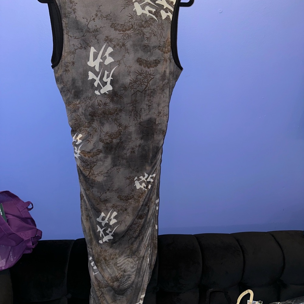 PrettyLittleThing Gray Bodycon Dress